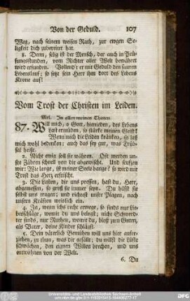 Vom Trost der Christen im Leiden.
