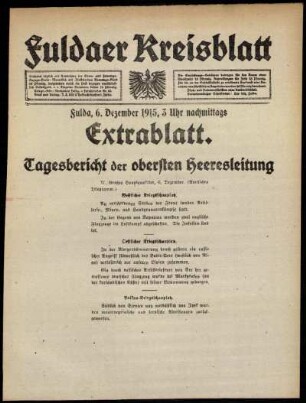 Ausgabe vom Montag, den 06. Dezember 1915.