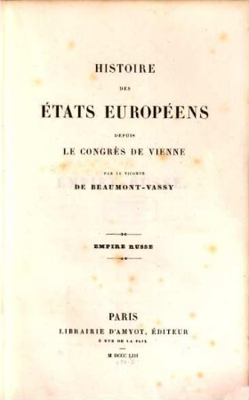 Histoire des états européens depuis le Congrès de Vienne, 6