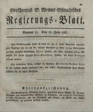 Nr. 11 : 13. July 1827