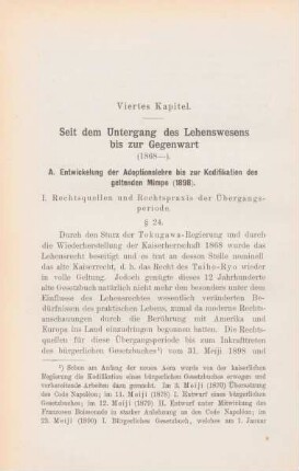 A. Entwickelung der Adoptionslehre bis zur Kodifikation des geltenden Mimpo (1898)