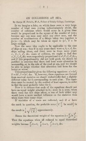 On collisions at sea.