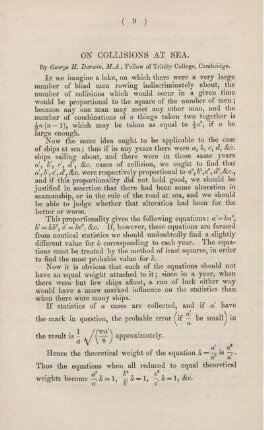 On collisions at sea.