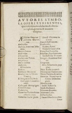 Autores Symbola Operi Exhibentes, [...]