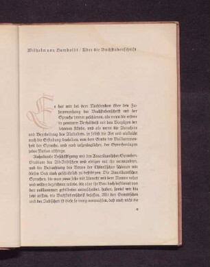 Wilhelm von Humboldt / Über die Buchstabenschrift