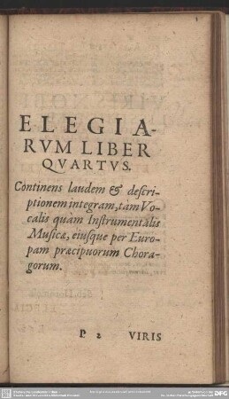 Elegiarum Liber Quartus
