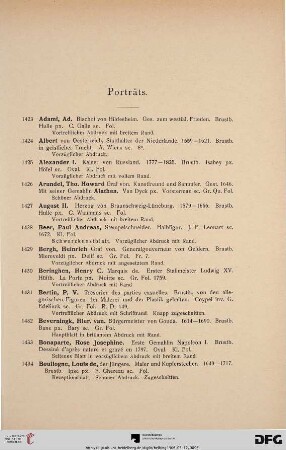Porträts (Nr. 1423-2040)