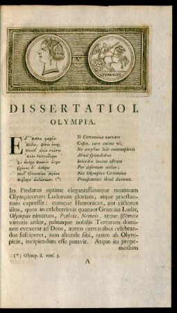 Dissertatio I. Olympia