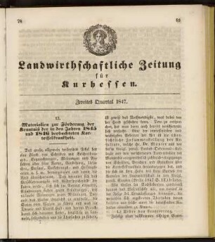 Zweites Quartal 1847
