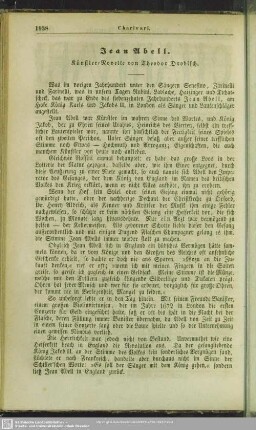 Jean Abell - Künstler-Novelle