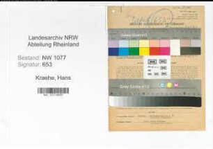 Entnazifizierung Hans Kraehe , geb. 03.09.1912 (Polizist)