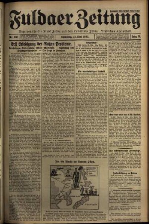 Ausgabe vom Samstag, den 21. Mai 1932.