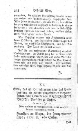 Eden, das ist Betrachtungen über das Paradies.