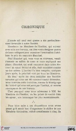 Chronique