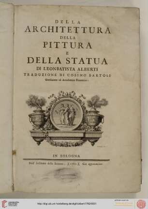Della architettura, della pittura e della statua