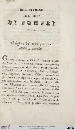 Descrizione delle ruine di Pompei