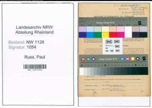 Entnazifizierung Paul Russ , geb. 24.02.1907 (Polizist)