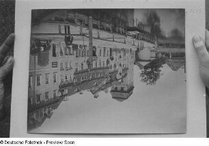 Reproduktion einer Fotografie mit der Wasserkunst in Leipzig
