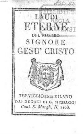 Laudi Eterne Del Nostro Signore Gesu' Cristo