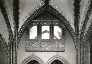Meißen. Albrechtsburg (1471/1485; A. v. Westfalen). Großer Bankettsaal. Wandjoch mit Trompeterstuhl