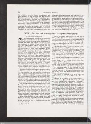 XXII. Von den württembergischen Dragoner-Regimentern
