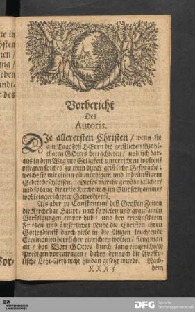 Vorbericht Des Autoris.