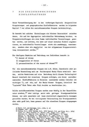 7. Die sozioökonomischen Einflußfaktoren