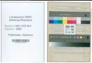 Entnazifizierung Karlheinz Finkemeier , geb. 19.06.1913 (Stadtinspektor)