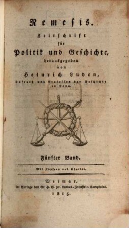 Nemesis : Zeitschrift für Politik und Geschichte. 5, 5. 1815