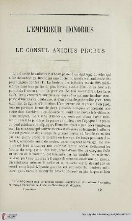 N.S. 5.1862: L' empereur Honorius et le consul Anicius Probus