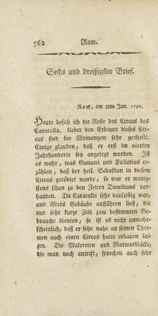 Sechs und dreißigster Brief. Rom
