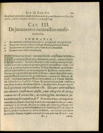 Cap. III. De iuramento contractus confirmatorio.