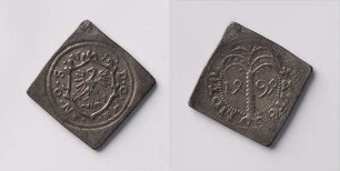 Medaille auf den zwanzigsten Hochzeitstag von Eberhard im Bart und Barbara Gonzaga
