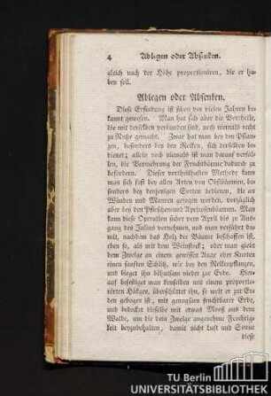 Ablegen oder Absenken.