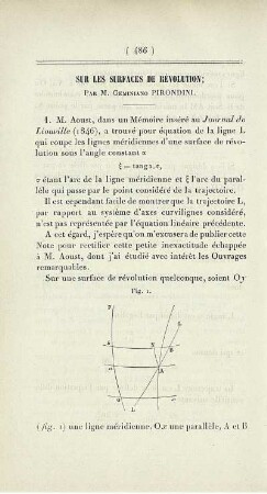 Sur les surfaces de révolution.