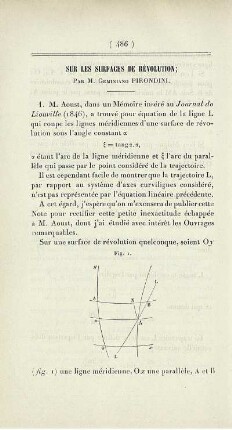 Sur les surfaces de révolution.