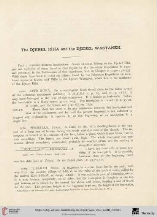 The Djebel Rîḥā and the Djebel Wasṭaneh