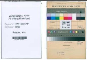 Entnazifizierung Kurt Roeder , geb. 12.01.1909 (Spediteur)