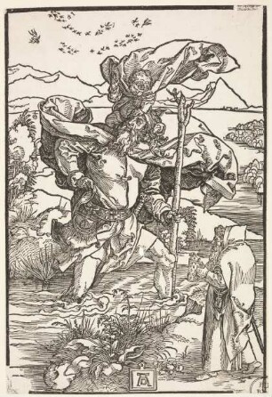 Der heilige Christophorus mit dem Vogelzug