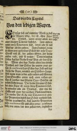 Das vierdte Capitel: Von den ledigen Wapen