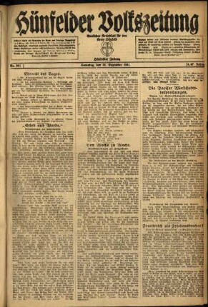 Ausgabe vom Samstag, den 31. Dezember 1921.