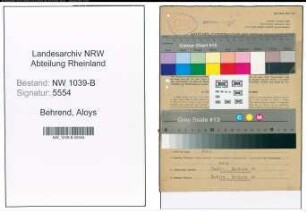 Entnazifizierung Aloys Behrend , geb. 30.11.1916 (Spediteur)