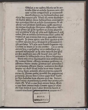 De articulis fidei et ecclesiae sacramentis