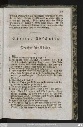 Vierter Abschnitt. Prophetische Bücher.