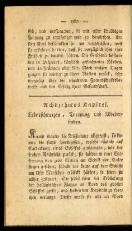 Achtzehntes Kapitel. Liebesschmerzen, Trennung und Wiederfinden.