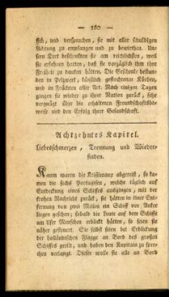 Achtzehntes Kapitel. Liebesschmerzen, Trennung und Wiederfinden.