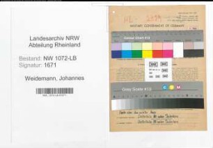 Entnazifizierung Johannes Weidemann , geb. 02.07.1909 (Arbeiter)