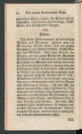 XII. Fieber