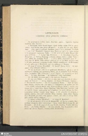 Appendix : coniecturas minus probabiles continens
