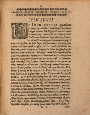 Dissertatio inauguralis iuridica de indvlgentia